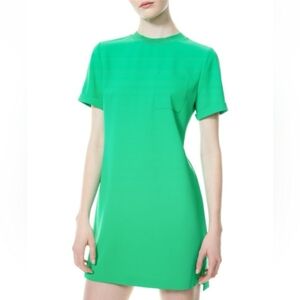 Alice + Olivia Catalina Green  Front Pocket Tee Shirt Mini Dress Medium